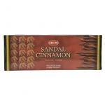 Sandal Cinnamon Incense Sticks, HEM Hex Pack - 6 Boxes x 20 Sticks